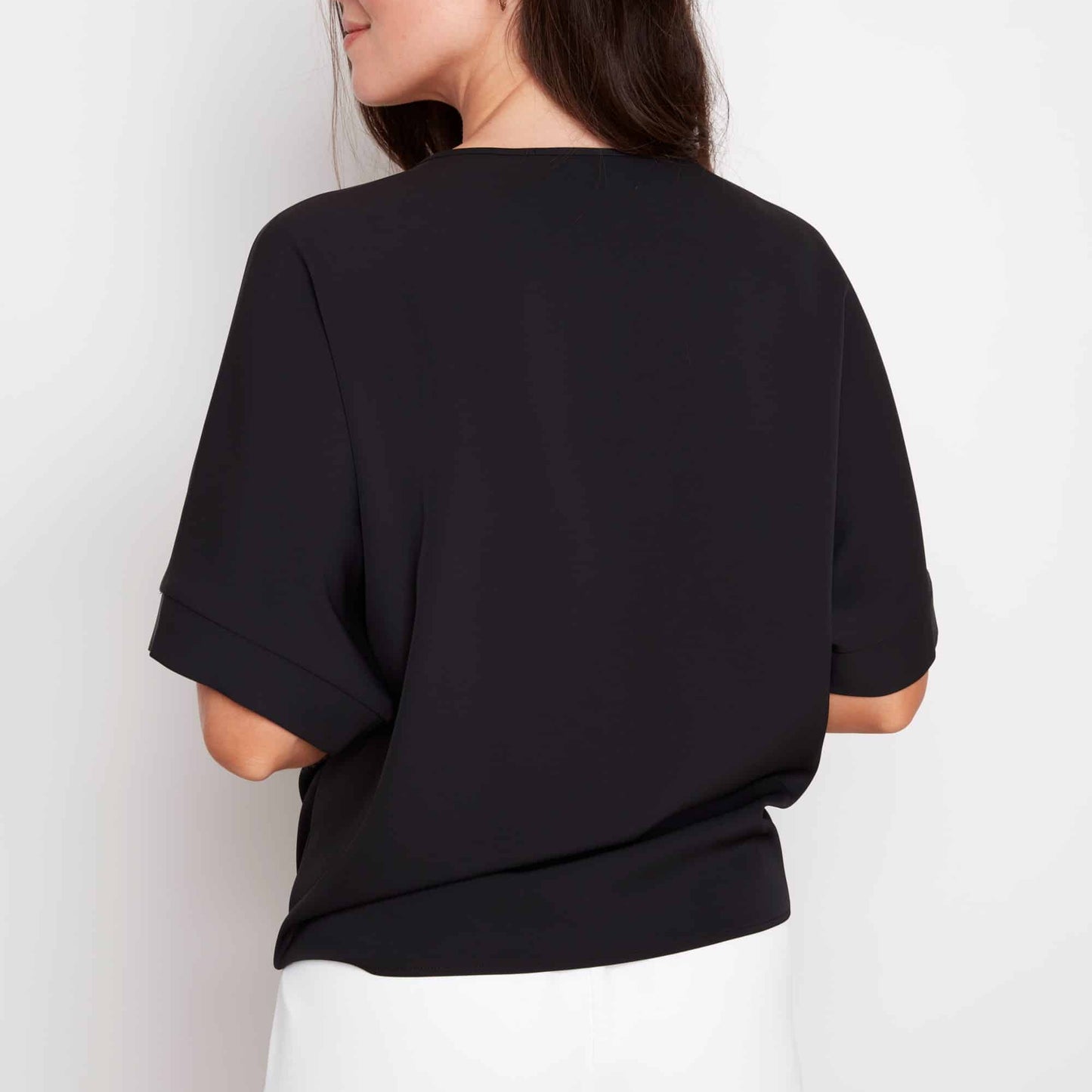 UP! 30591 Tie Knot Top Black