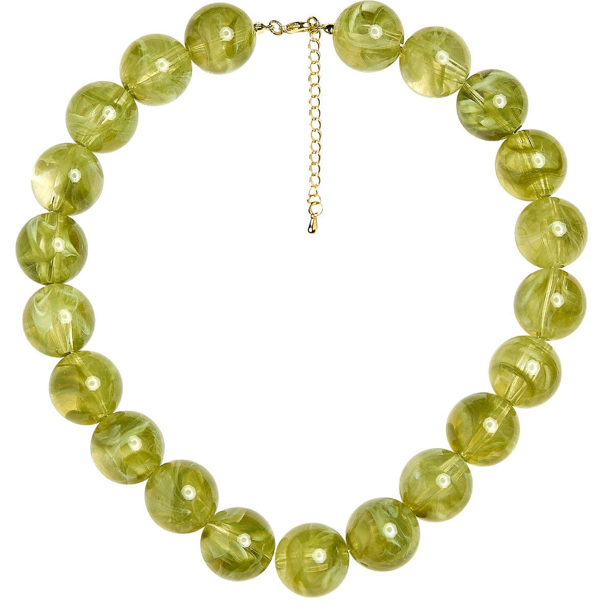 [Lisi Lerch - Ryan Beaded Acrylic Necklace - WS: Peridot / 20mm], [Necklaces], [Lisi Lerch], [Plum Bottom].