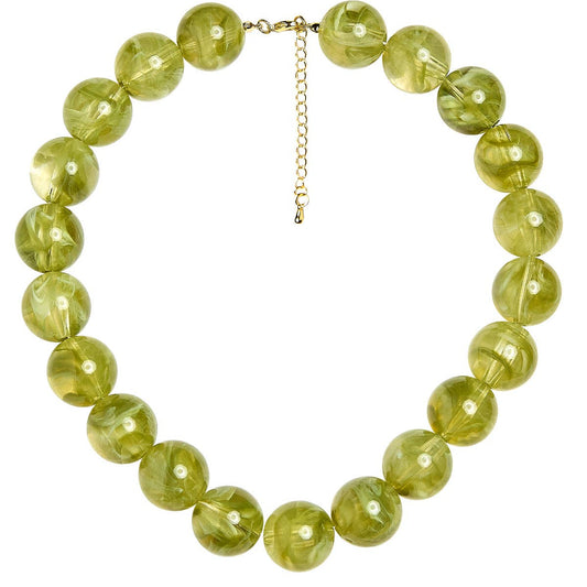 [Lisi Lerch - Ryan Beaded Acrylic Necklace - WS: Peridot / 20mm], [Necklaces], [Lisi Lerch], [Plum Bottom].