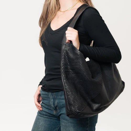 [LATICO- Lindsey Laser 3268 Leather Tote Bag], [HANDBAGS], [Latico Leather], [Plum Bottom].