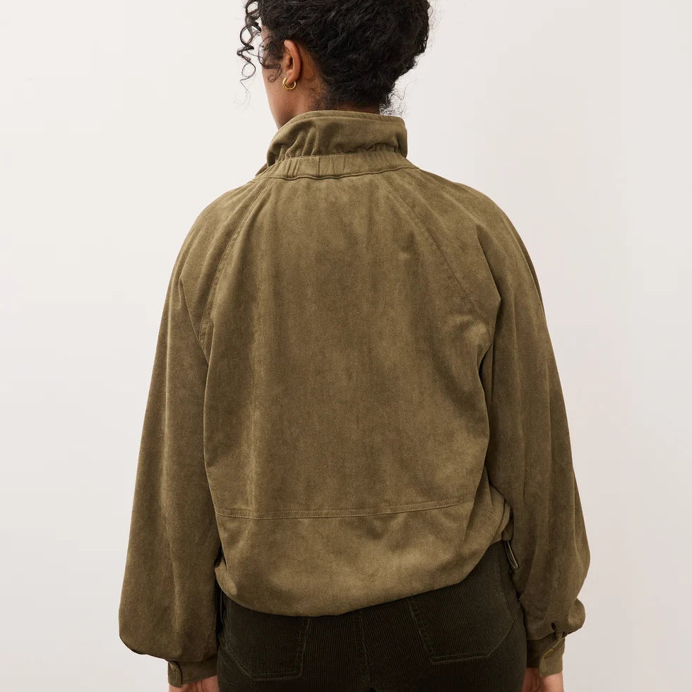FDJ Cinched Hem Bomber Jacket Olive