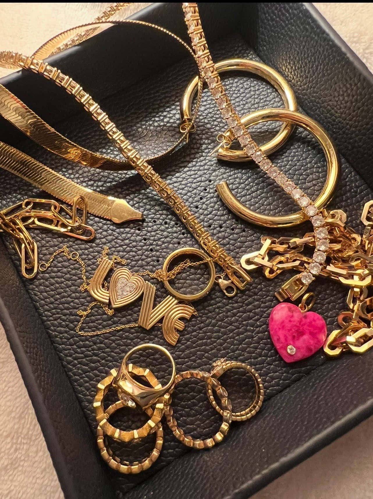 [Karli Buxton - Retro LOVE Necklace], [JEWELRY], [Karli Buxton], [Plum Bottom].