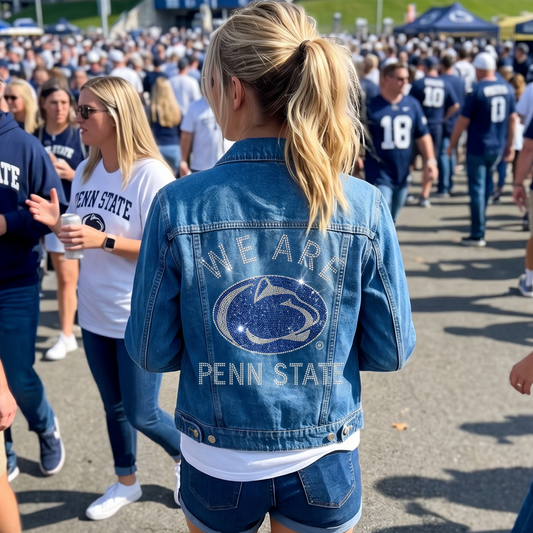 [Moving Forward Designs - Penn State We Are Penn State Blue Denim Jacket: Large], [Jacket], [Moving Forward Designs], [Plum Bottom].