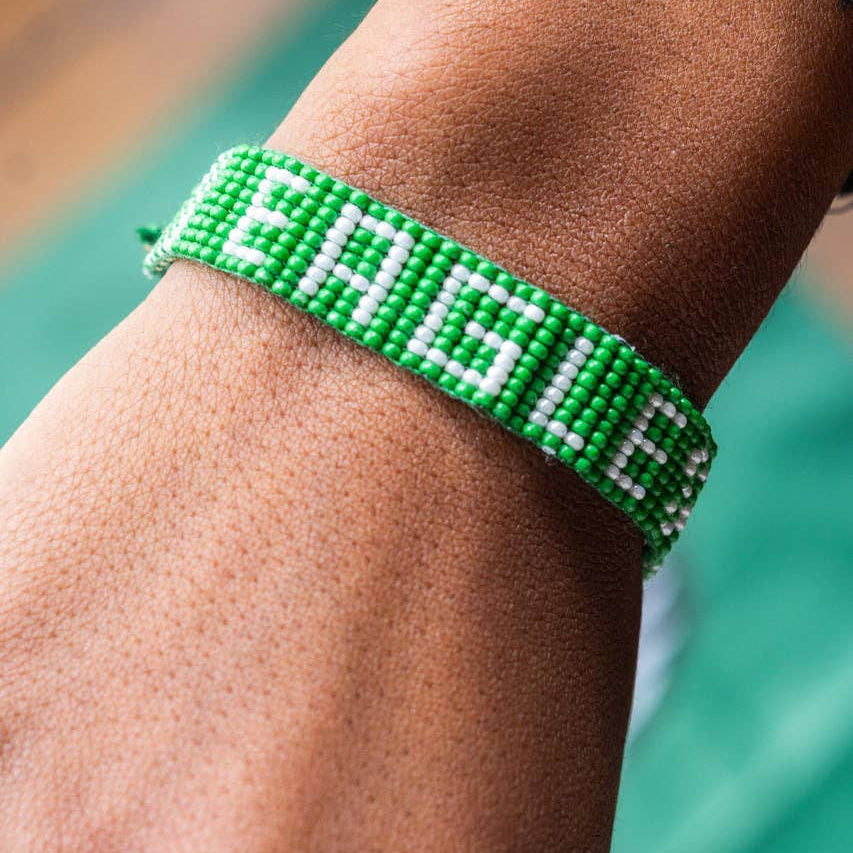 [Lisi Lerch - Eagles - Beaded Bracelet - WS: Eagles], [Bracelets], [Lisi Lerch], [Plum Bottom].