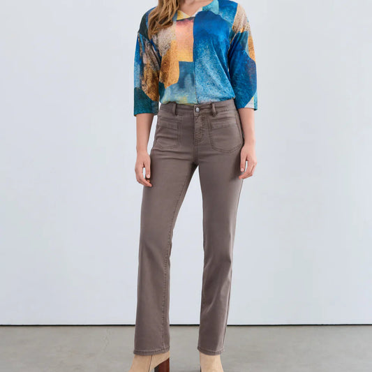 FDJ - Christina Straight Leg Denim - Taupe