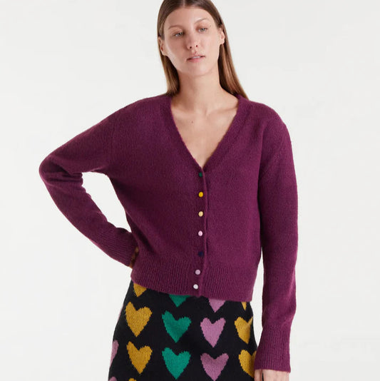 Compania Fantastica - Burgandy Knit Cardigan