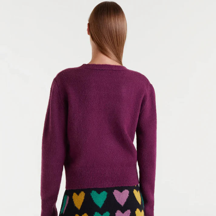 Compania Fantastica - Burgandy Knit Cardigan