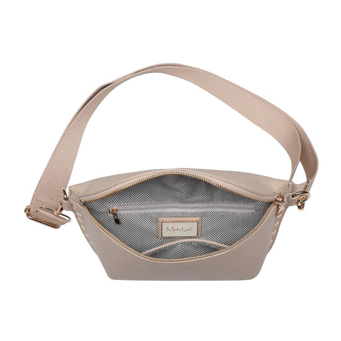 [Moda Luxe - Gizelle Belt Bag: Black], [Handbags], [Moda Luxe], [Plum Bottom].