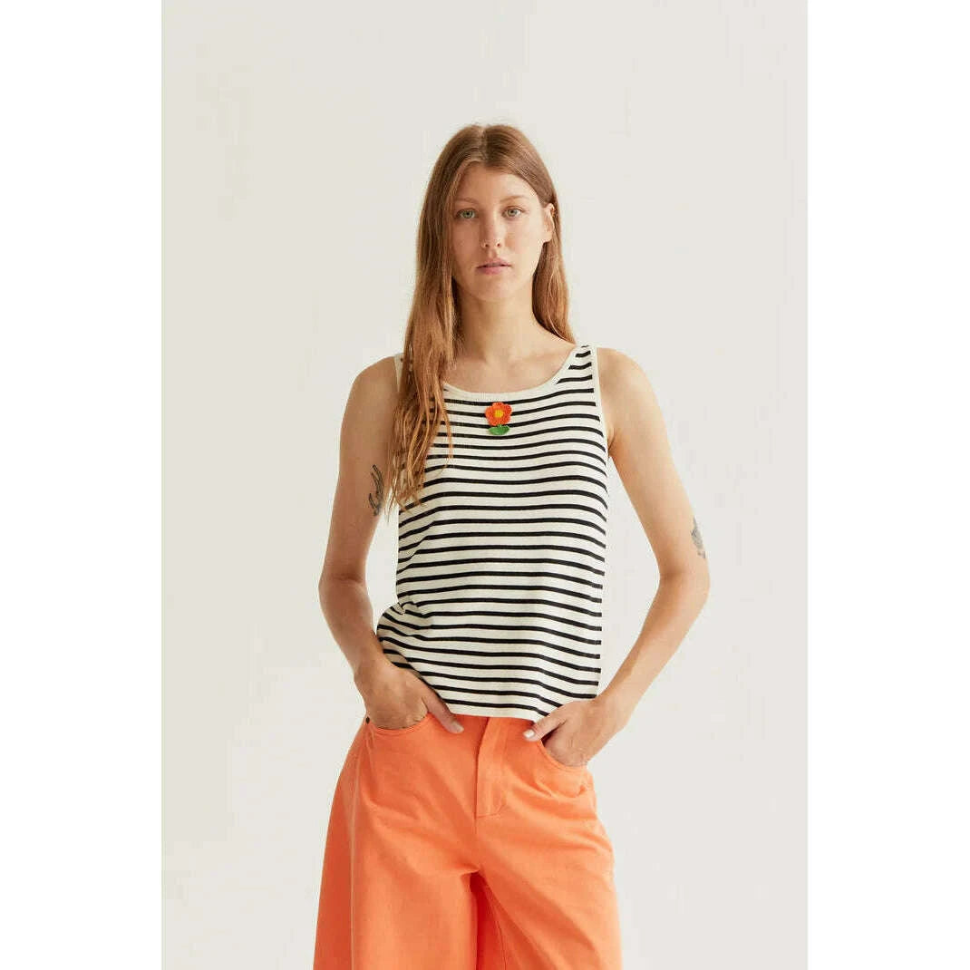 compania-fantastica-black-and-white-striped-top-with-flowertopsplum-bottomplum-bottom-35913660
