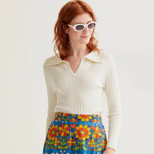 COMPANIA FANTASTICA Off White Knit Sweater