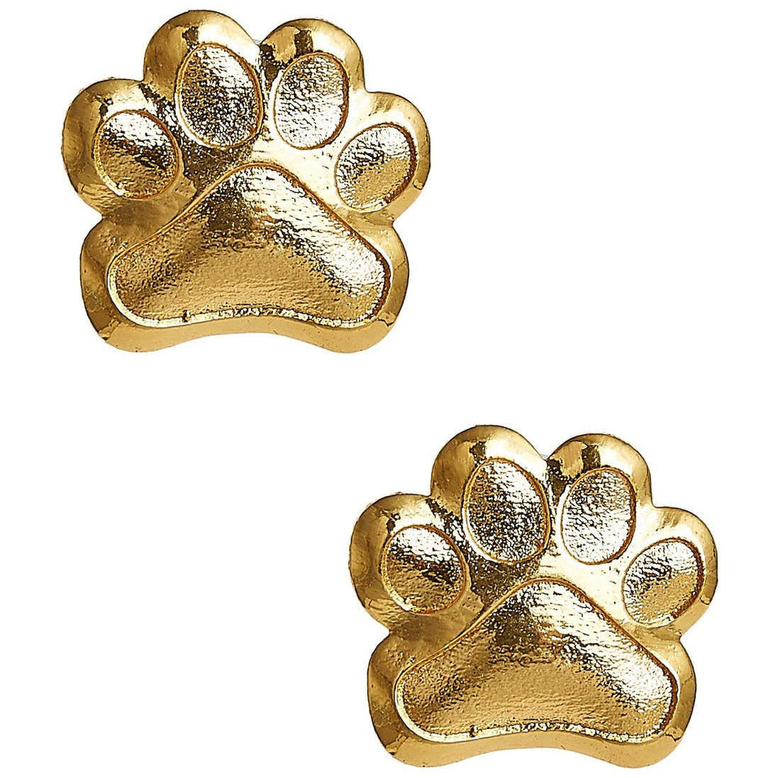 [Lisi Lerch - Paw Print Stud - Gold - WS], [Earrings], [Lisi Lerch], [Plum Bottom].