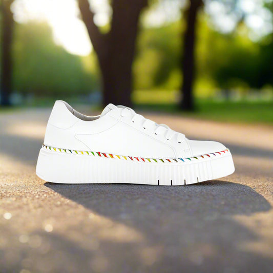 GABOR 63.240.21 - White Multi Sneaker
