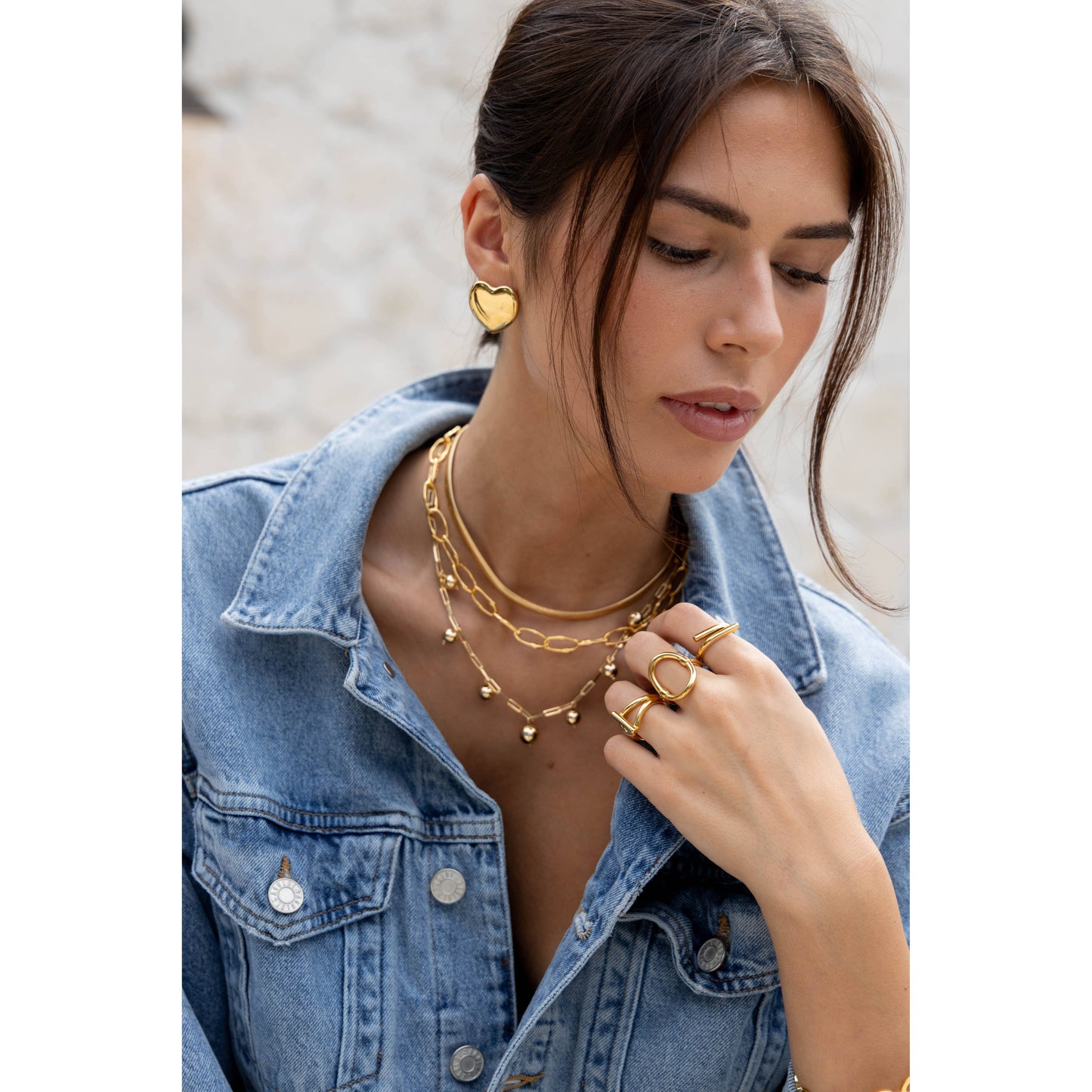Sahira Jewelry Design - Dex Chain 18” Brazilian Gold-Filled Link & Chain Necklace: 18", Necklaces, Sahira Jewelry Design, Plum Bottom