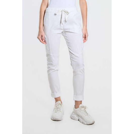 [TINA Stephens Italy/Tees By Tina - Danica Side Zipper Pant (PL155): 100 White], [CLOTHING], [TINA Stephens Italy/Tees By Tina], [Plum Bottom].