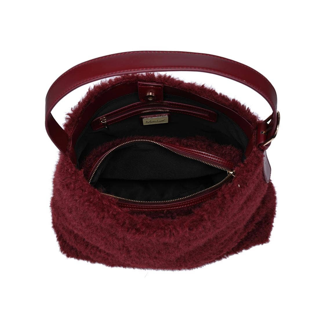 [Moda Luxe - Neve Sherpa Tote: Cream], [Handbags], [Moda Luxe], [Plum Bottom].