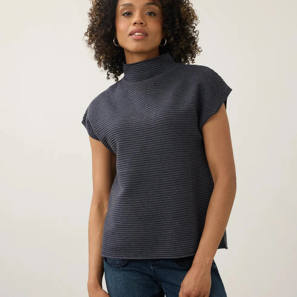 FDJ Ottoman Cap Sleeve Sweater