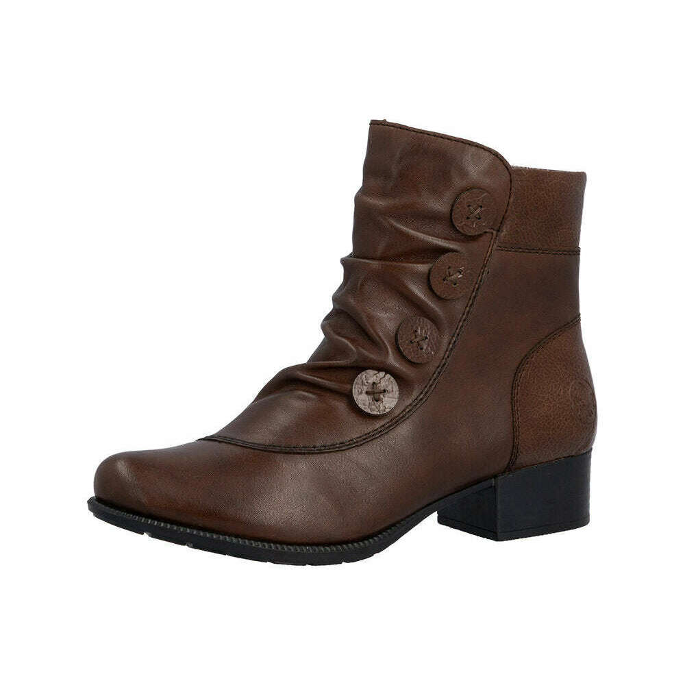 Rieker 78659 Low Heel Boot, Boots, Rieker, Plum Bottom