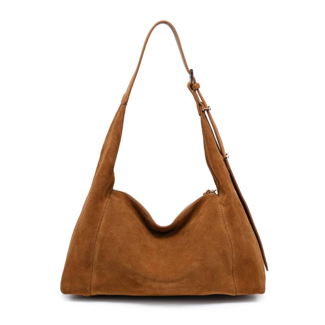 [Moda Luxe - Kelsea Satchel: Caramel], [Handbags], [Moda Luxe], [Plum Bottom].