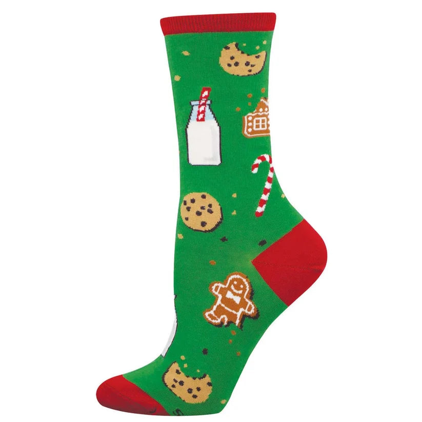 [SOCKSMITH Santa's Milk and Cookies socks], [SOCKS], [SOCKSMITH], [Plum Bottom].