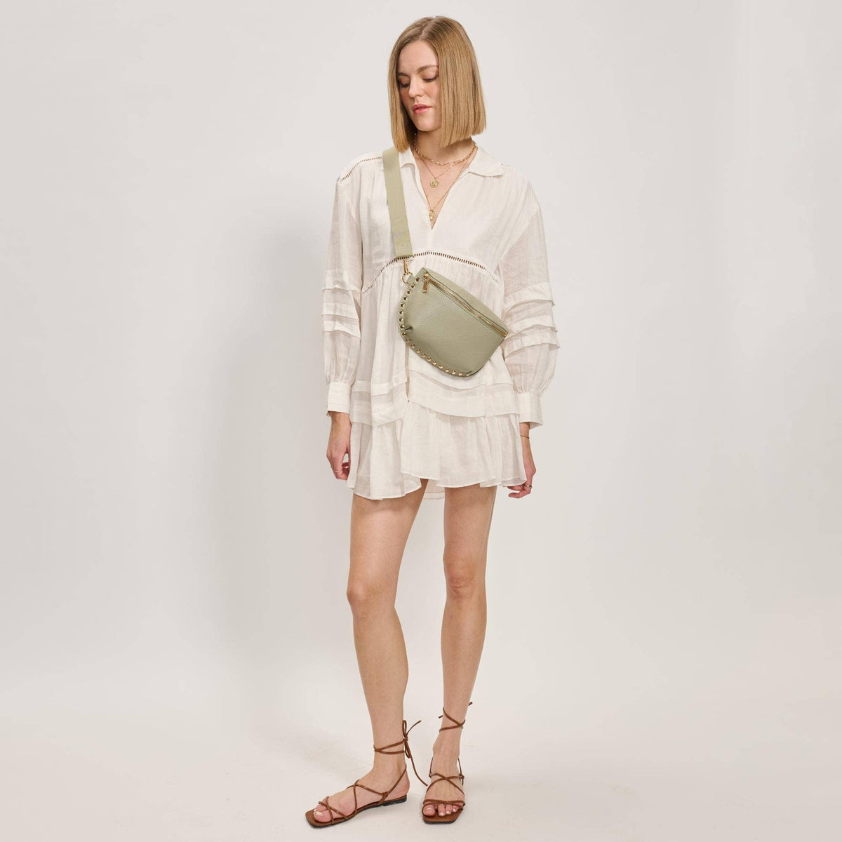 [Moda Luxe - Gizelle Belt Bag: Black], [Handbags], [Moda Luxe], [Plum Bottom].