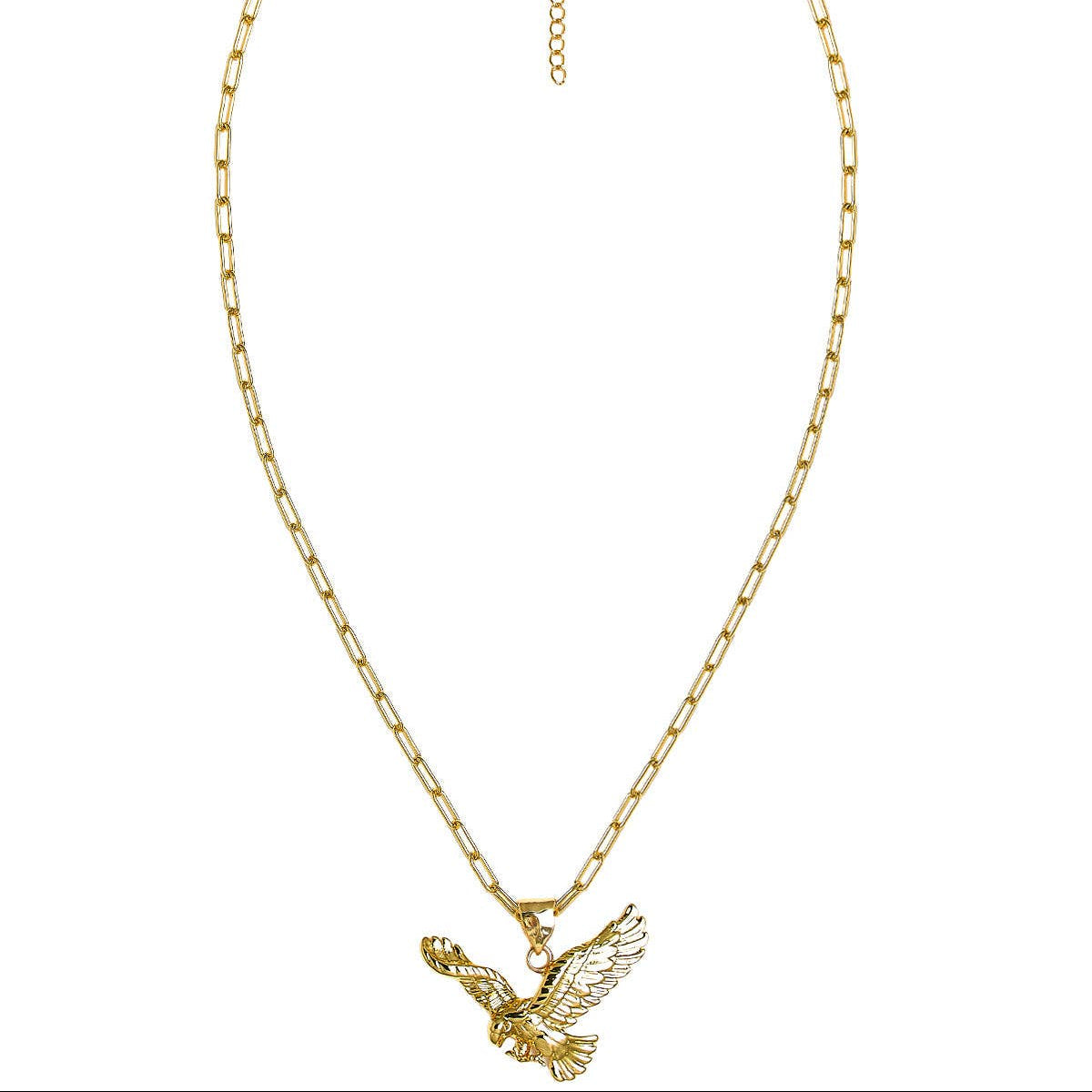 [Lisi Lerch - Eagle Paper Clip Chain Necklace - 18k Gold Plated- WS: Small], [Necklaces], [Lisi Lerch], [Plum Bottom].