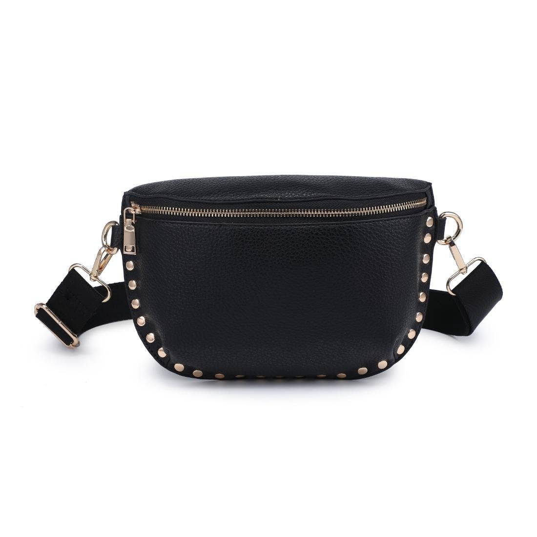 [Moda Luxe - Gizelle Belt Bag: Black], [Handbags], [Moda Luxe], [Plum Bottom].
