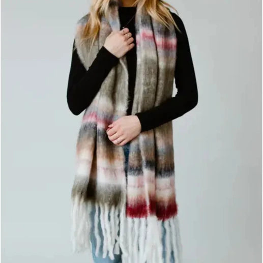 Panache - Multi Olive Oversized Scarf