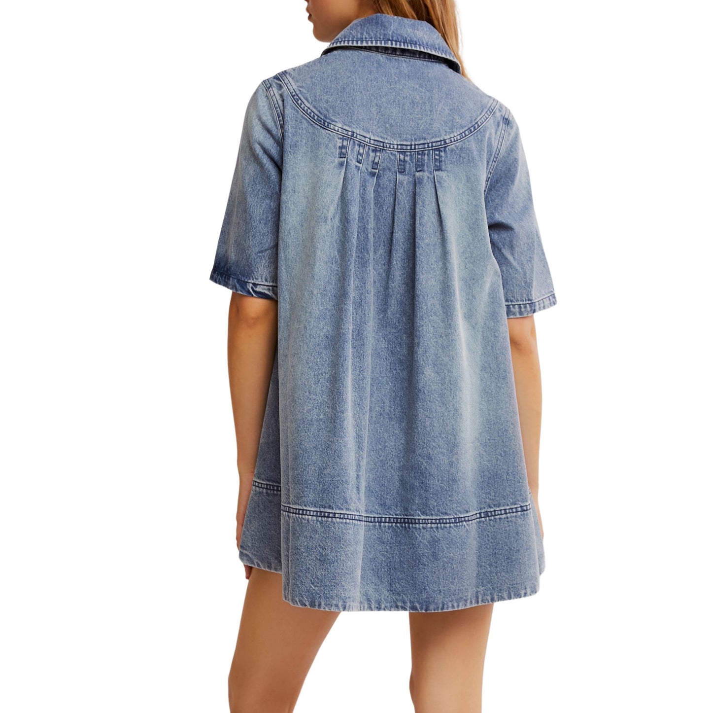 FREE PEOPLE - REMINO Denim Minidress - Ocean Blue