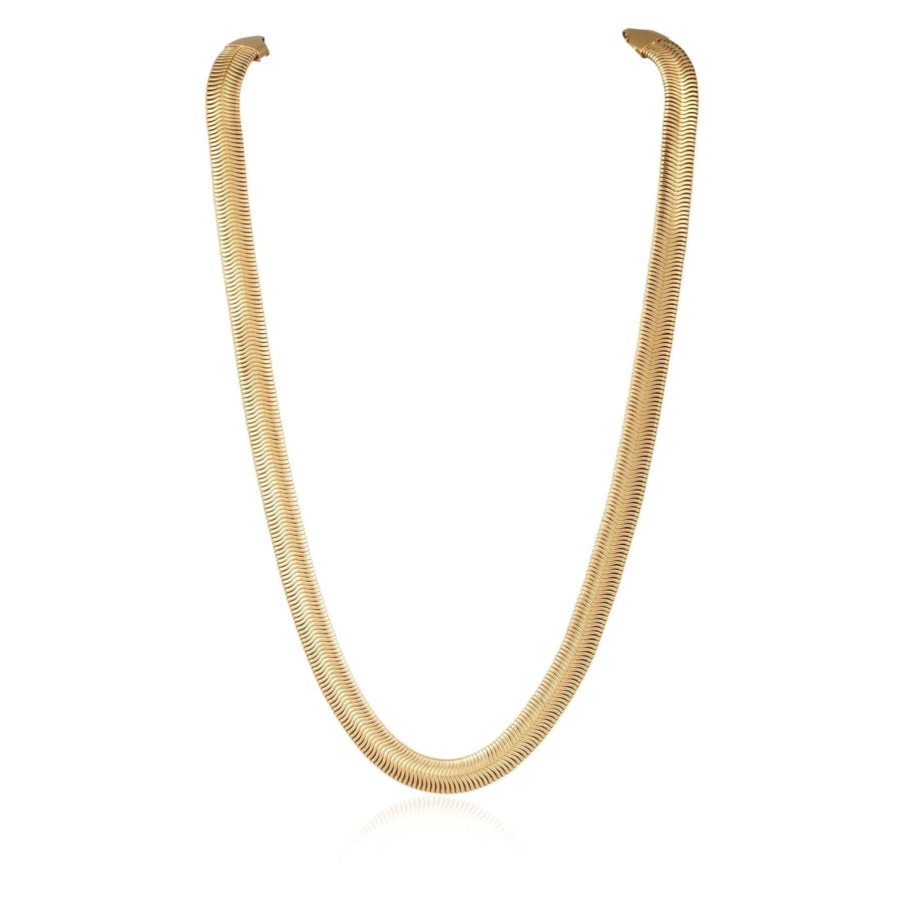 Sahira Jewelry Design - Dex Chain 18” Brazilian Gold-Filled Link & Chain Necklace: 18", Necklaces, Sahira Jewelry Design, Plum Bottom
