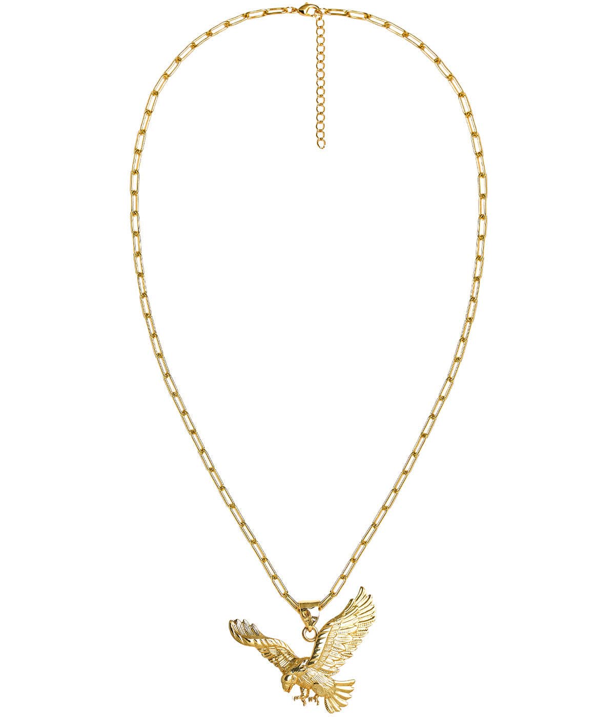 [Lisi Lerch - Eagle Paper Clip Chain Necklace - 18k Gold Plated- WS: Small], [Necklaces], [Lisi Lerch], [Plum Bottom].