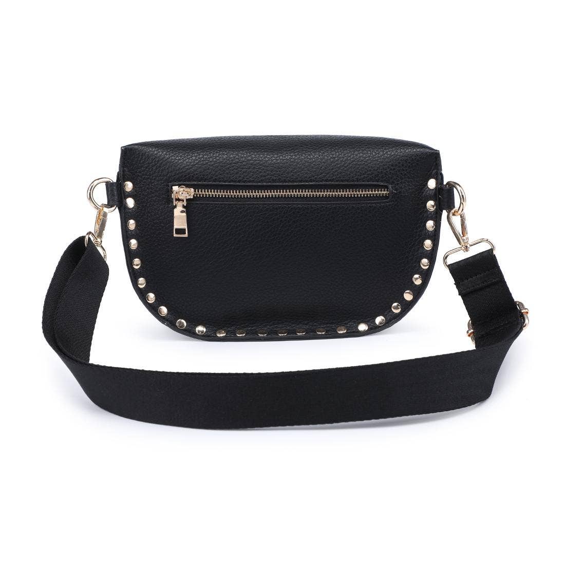 [Moda Luxe - Gizelle Belt Bag: Black], [Handbags], [Moda Luxe], [Plum Bottom].