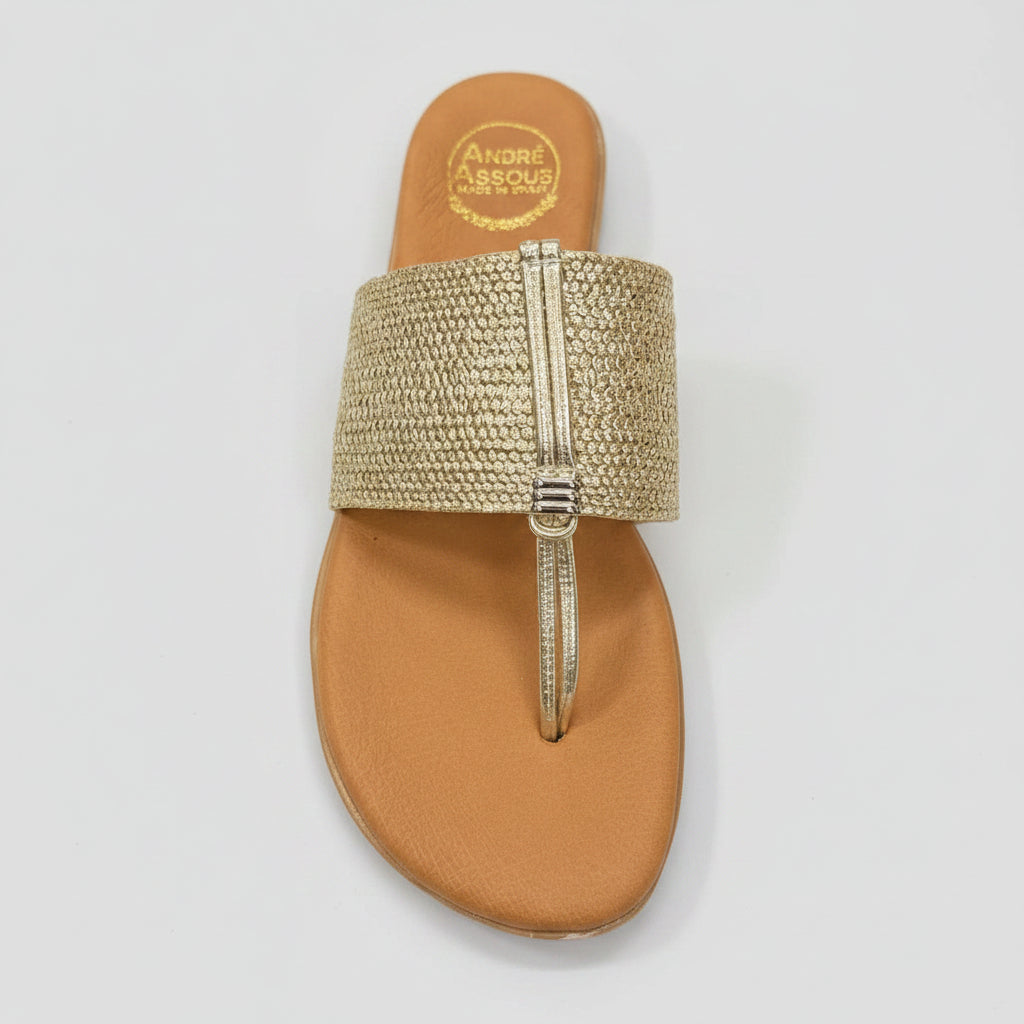 ANDRE ASSOUS Nice Sandal Platino