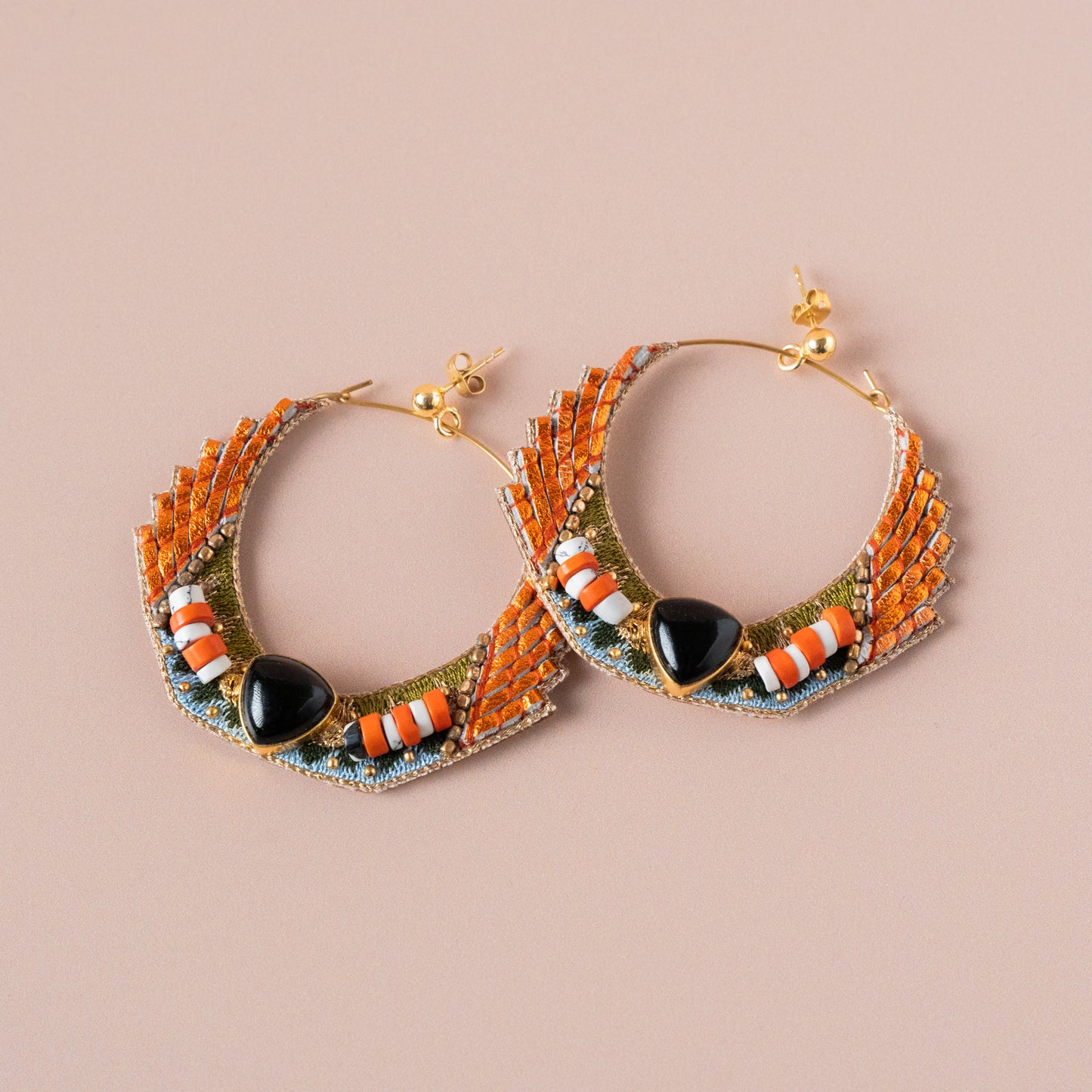 NAHUA - Cheri Hoop - Orange Metallic