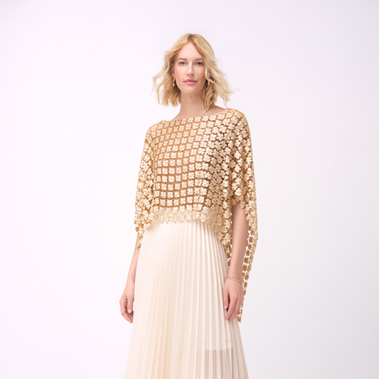 [Ellyndale - Lace Poncho   (Champagne): Champagne / L/XL], [CLOTHING], [Ellyndale], [Plum Bottom].