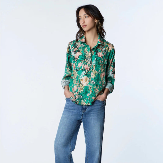 Billy T- Regal Floral Shirt - Green