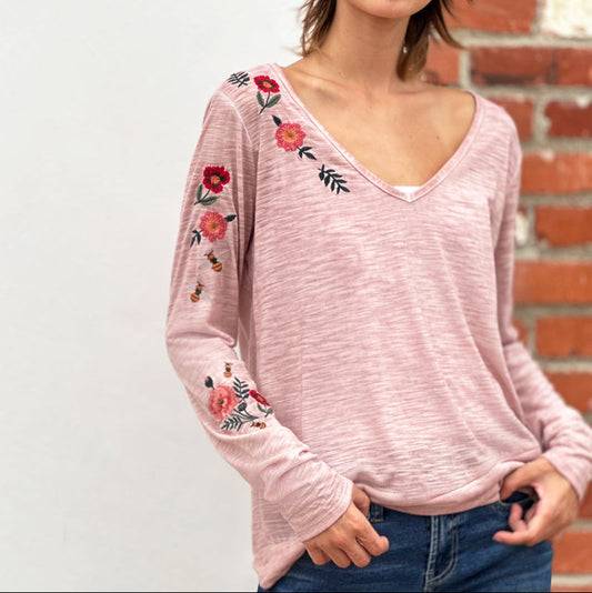 Billy T- FLOWER TEE - PInk