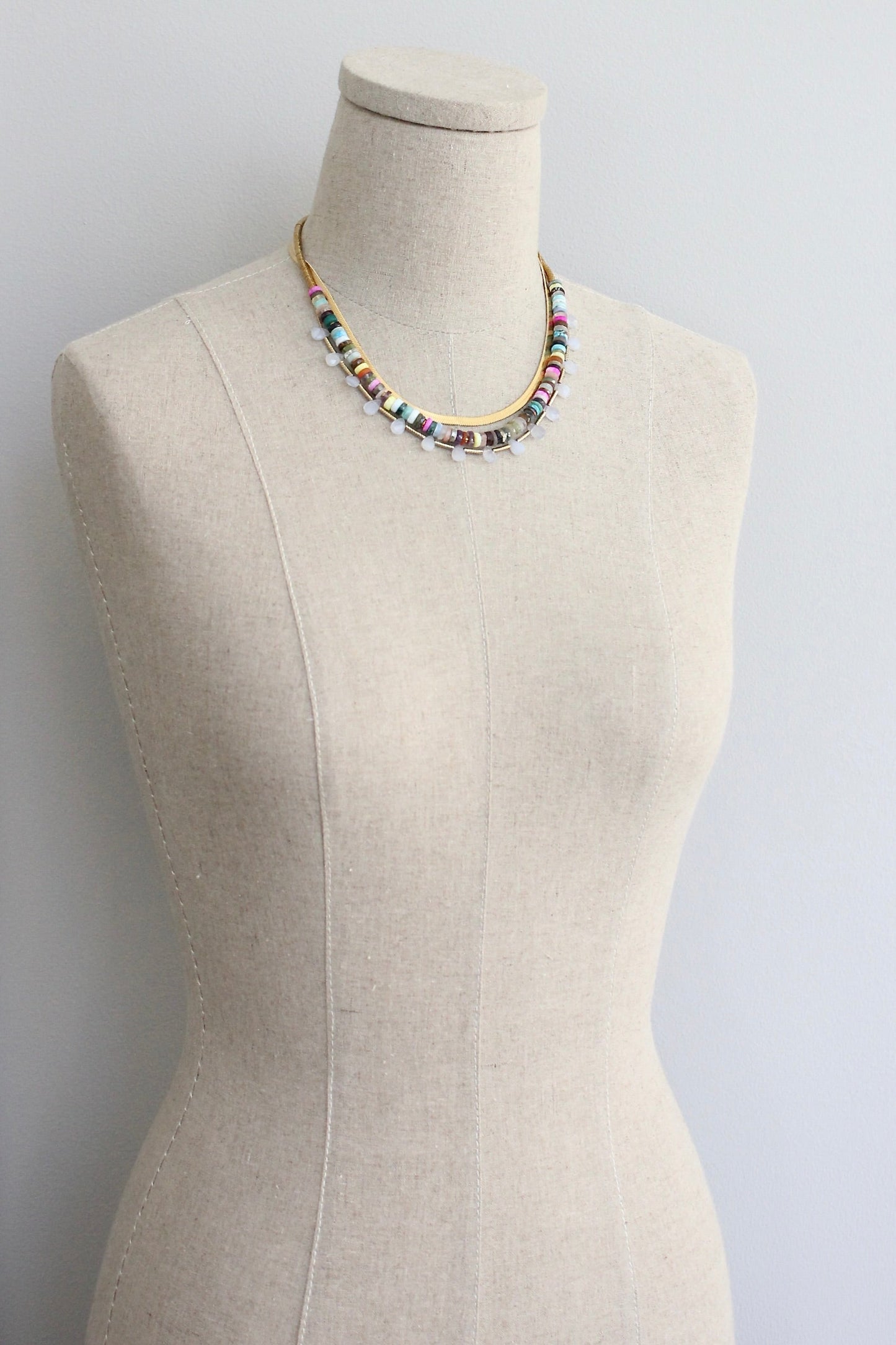 David Aubrey - TRIPLE STRAND MULTI NECKLACE