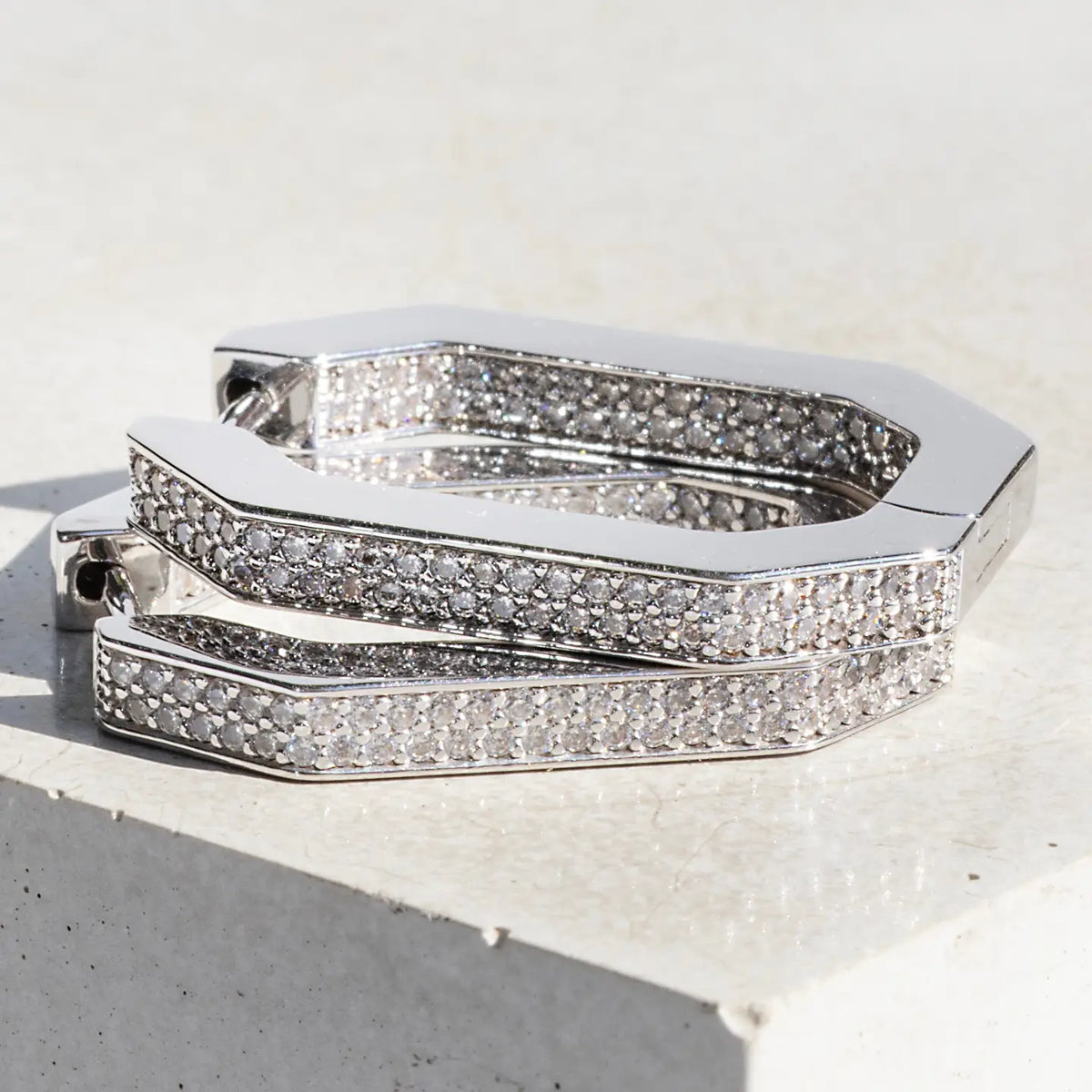 [NATIVE GEM Octavia Hoops Sterling Silver], [JEWELRY], [Native Gem], [Plum Bottom].