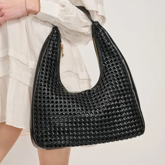 Moda Luxe - Renne Knot Woven Hobo - Black