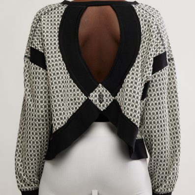 FREE PEOPLE My Time Layer Textured Black/White Combo