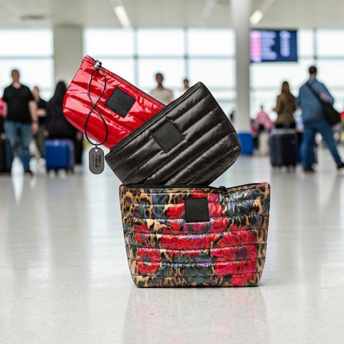 THINK ROYLN Travel Trio leopard floral, ACCESSORIES, THINK ROYLN, plum-bottom