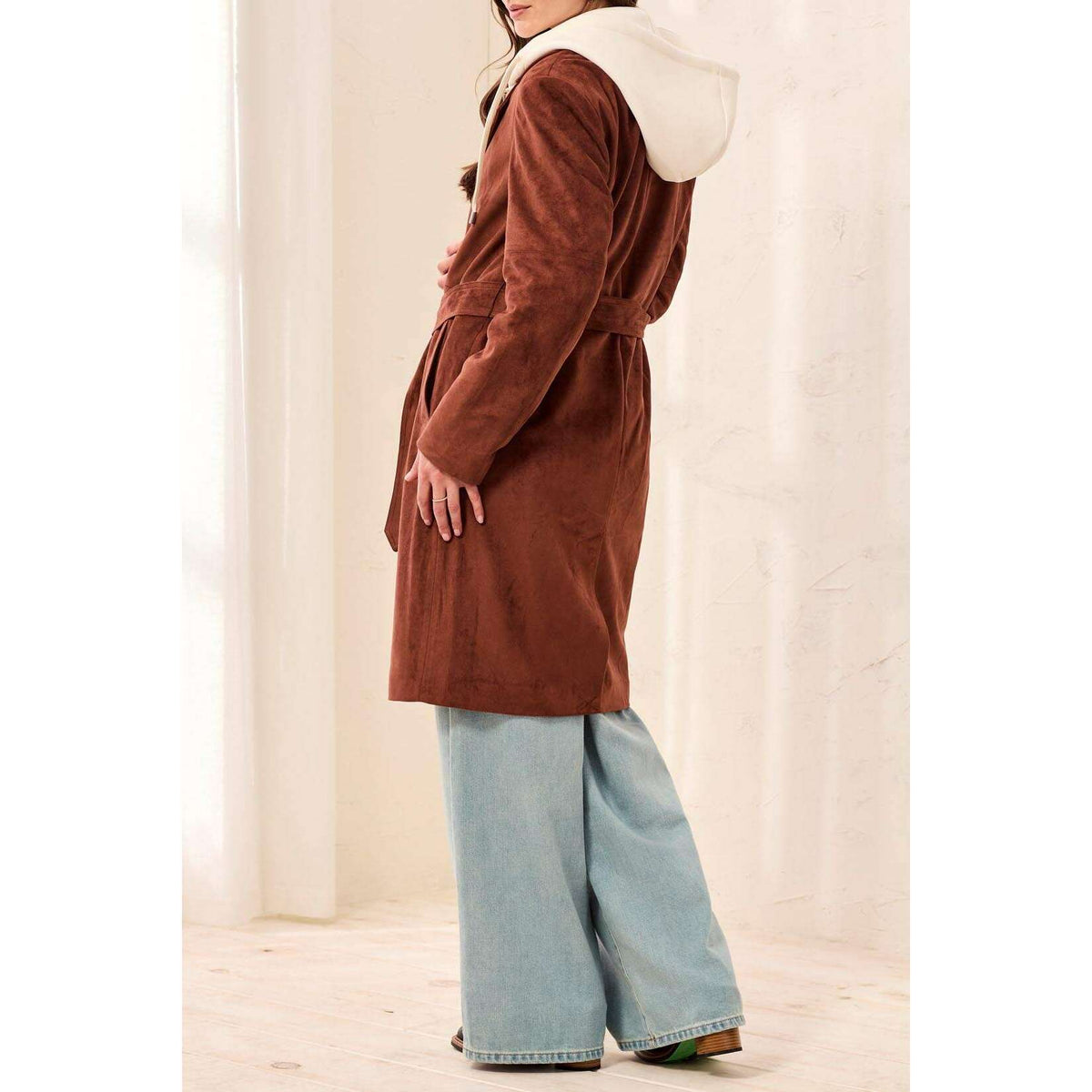TRIBAL Trench Coat Removeable Hood Intense Rust, Jackets, Tribal, Plum Bottom