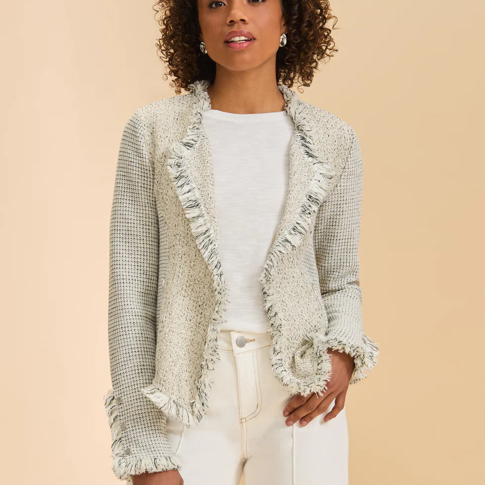 FDJ Tweed Knit Jacket Sand