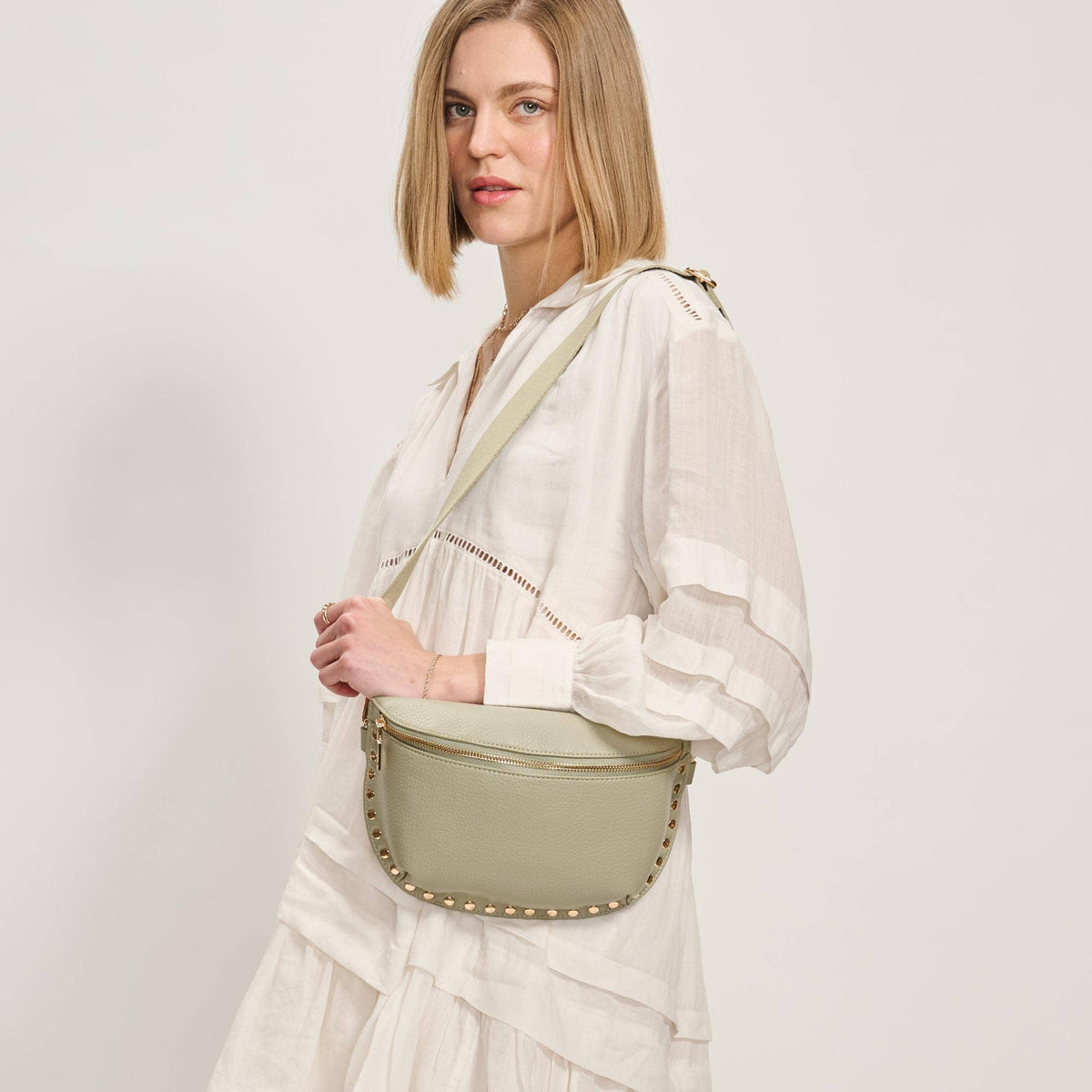 [Moda Luxe - Gizelle Belt Bag: Black], [Handbags], [Moda Luxe], [Plum Bottom].