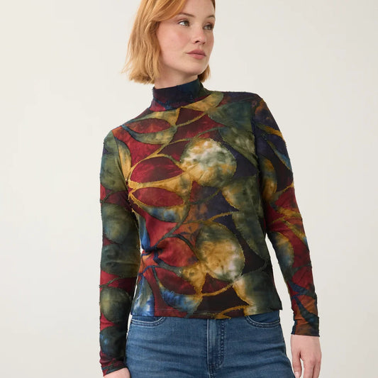FDJ Long Sleeve Mock Neck Top Autumnal