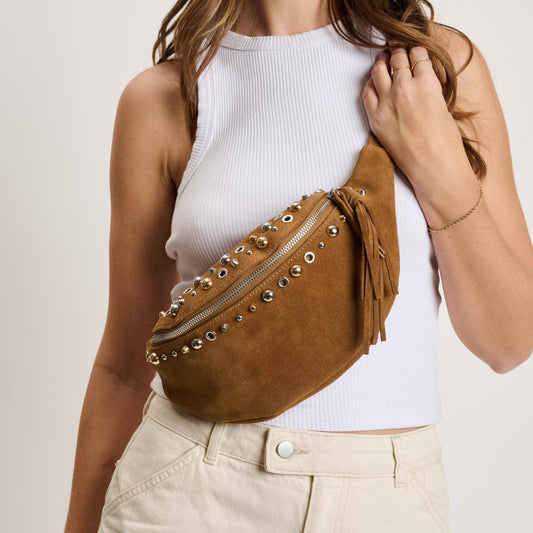 [Moda Luxe - Star Belt Bag: Cognac], [], [Moda Luxe], [Plum Bottom].