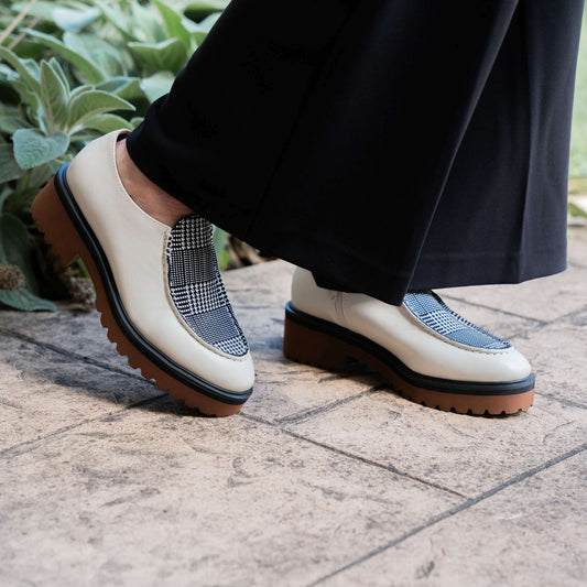 ALL BLACK - Houndstooth Loafer, SHOES, ALL BLACK, Plum Bottom