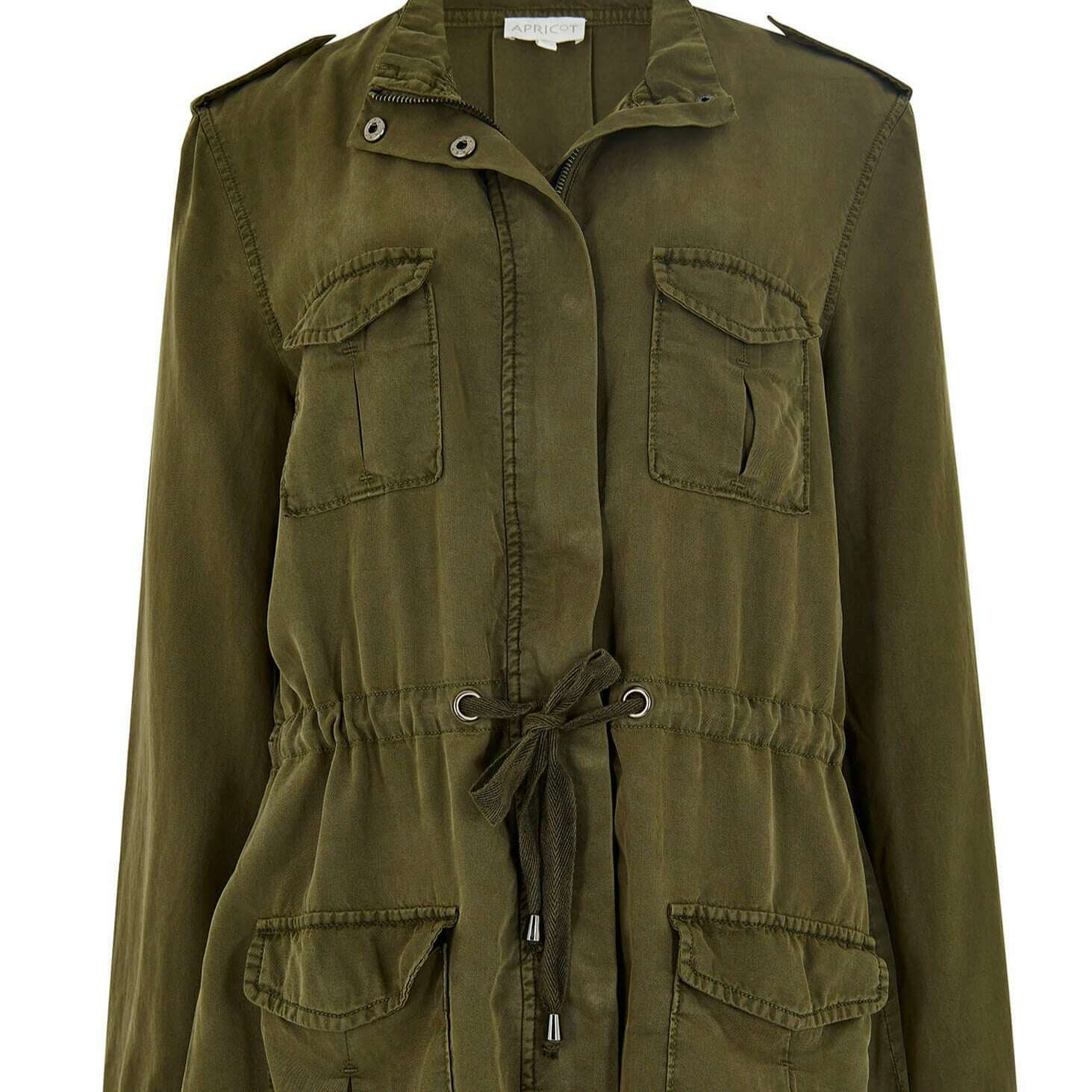 Apricot - MILITARY JACKET 4PKT - Military Green, Jackets, APRICOT, Plum Bottom