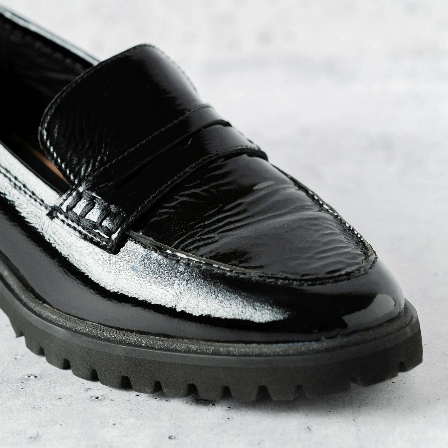 Ara - Karina Loafer - Navy Suede & Black Patent, Loafers, Ara, Plum Bottom