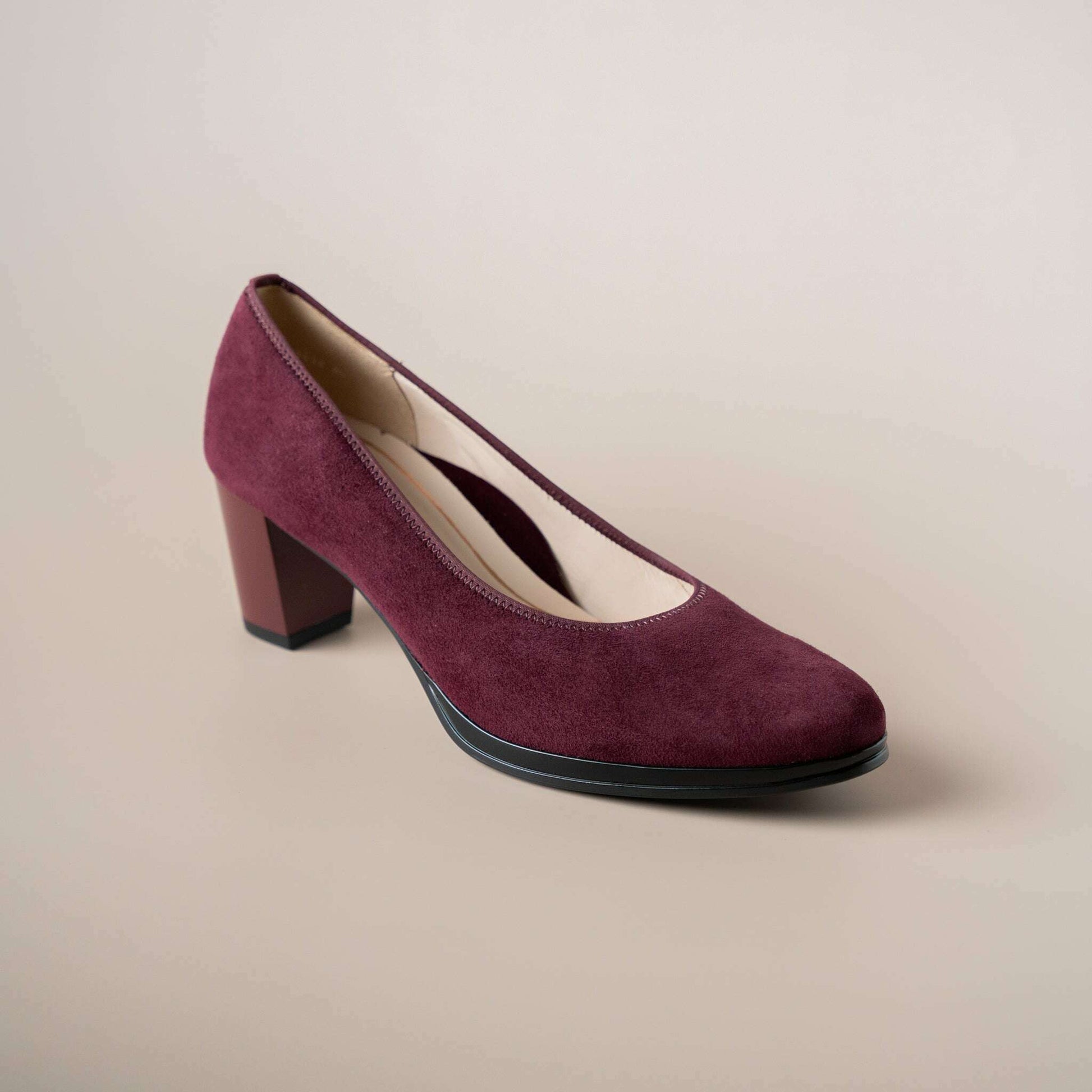 Ara - Ophelia in Burgundy Suede, Pumps, Ara, Plum Bottom